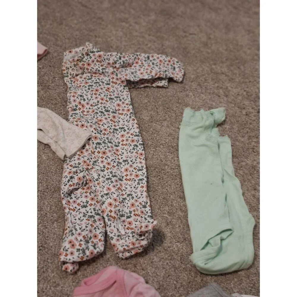 Baby One Piece Bundle Lot - Carter’s, Disney, Burt's Bees, Jumping Beans 0-3 Mon